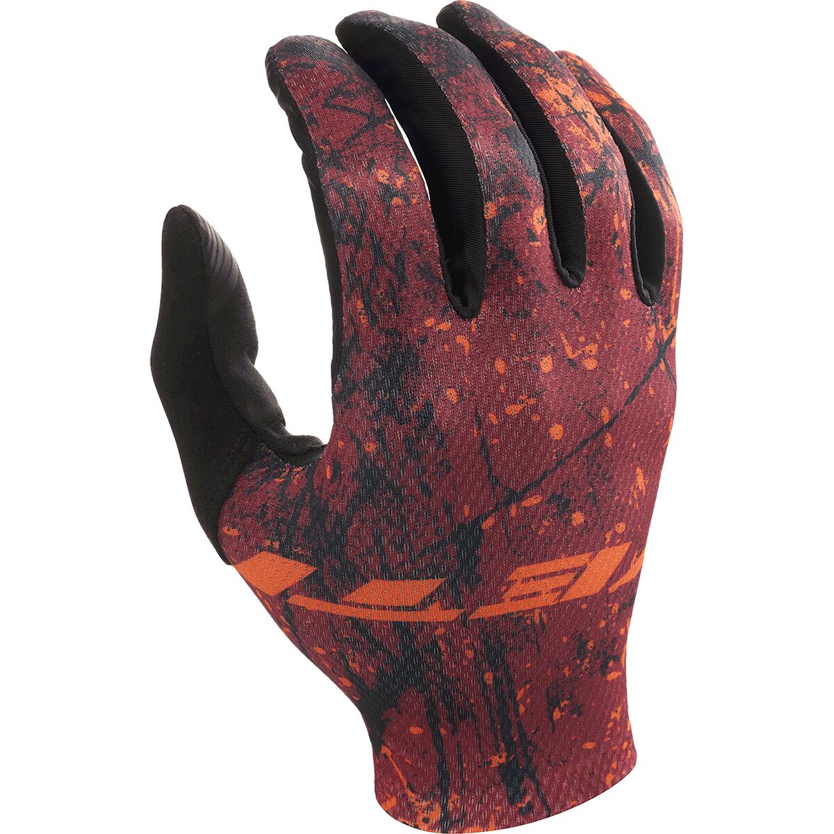Yeti Cycles Yeti Cycles Enduro Glove - Men's Orange Splatter, L