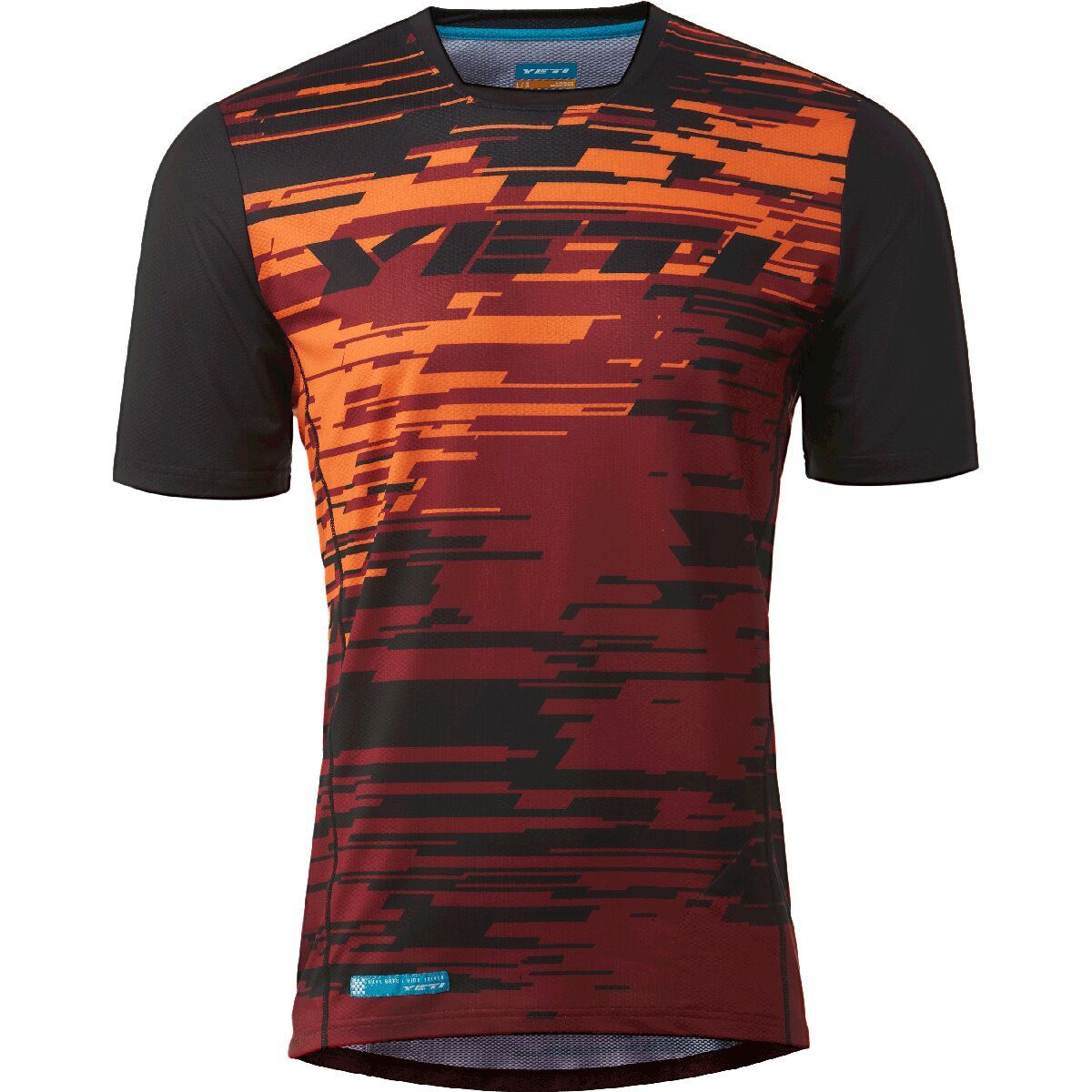 Yeti Cycles Enduro Short-Sleeve Jersey - Men's Orange Splatter, S