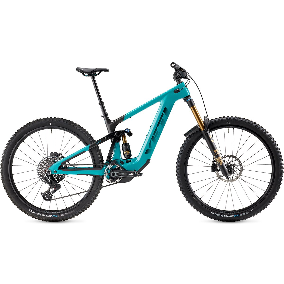 Yeti Cycles LTe X0 Transmission Carbon Wheel E-Bike Turquoise, L