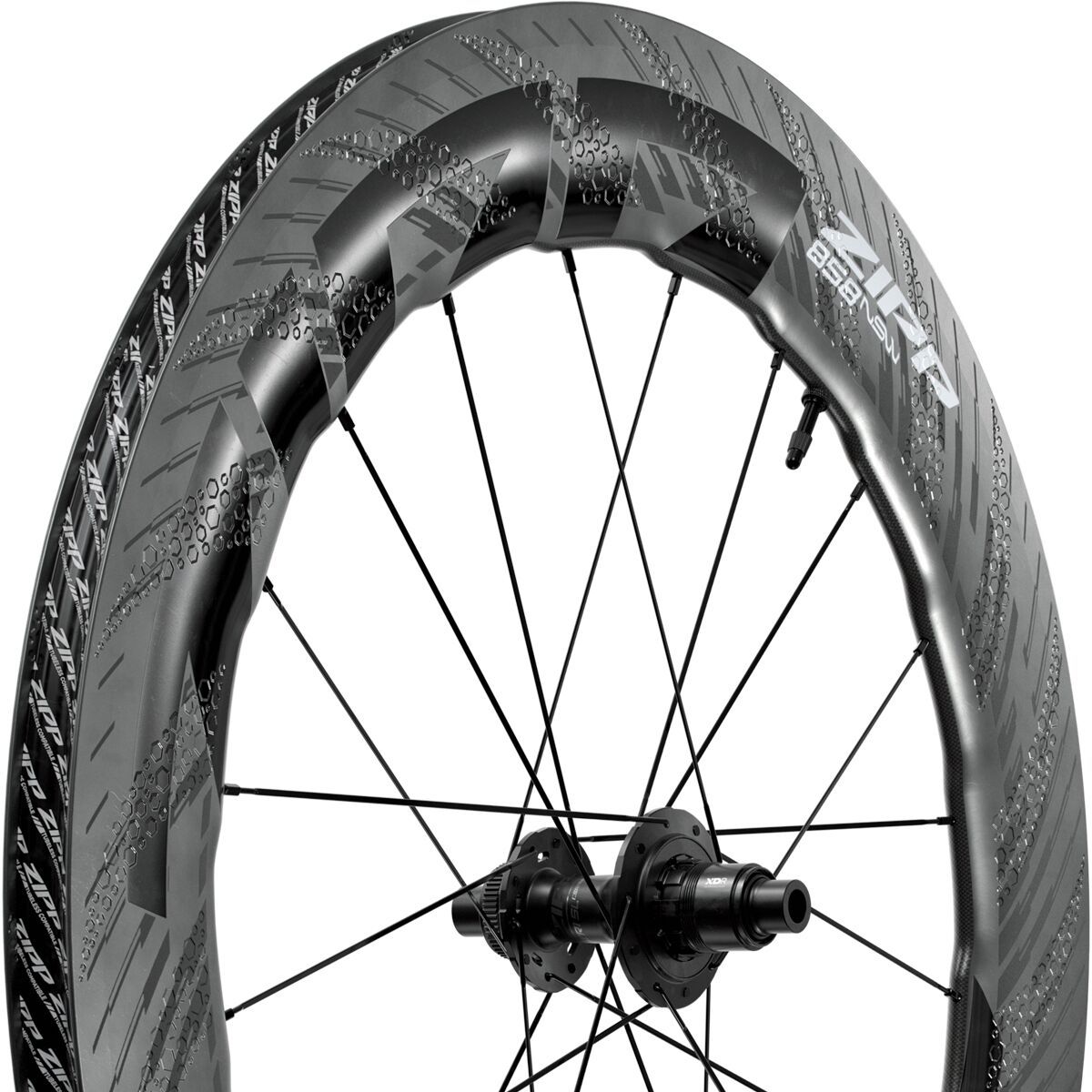 Zipp 858 NSW Carbon Centerlock Tubeless Wheel - Ceramic Bearings Front, Standard Graphic D1, 12x100mm