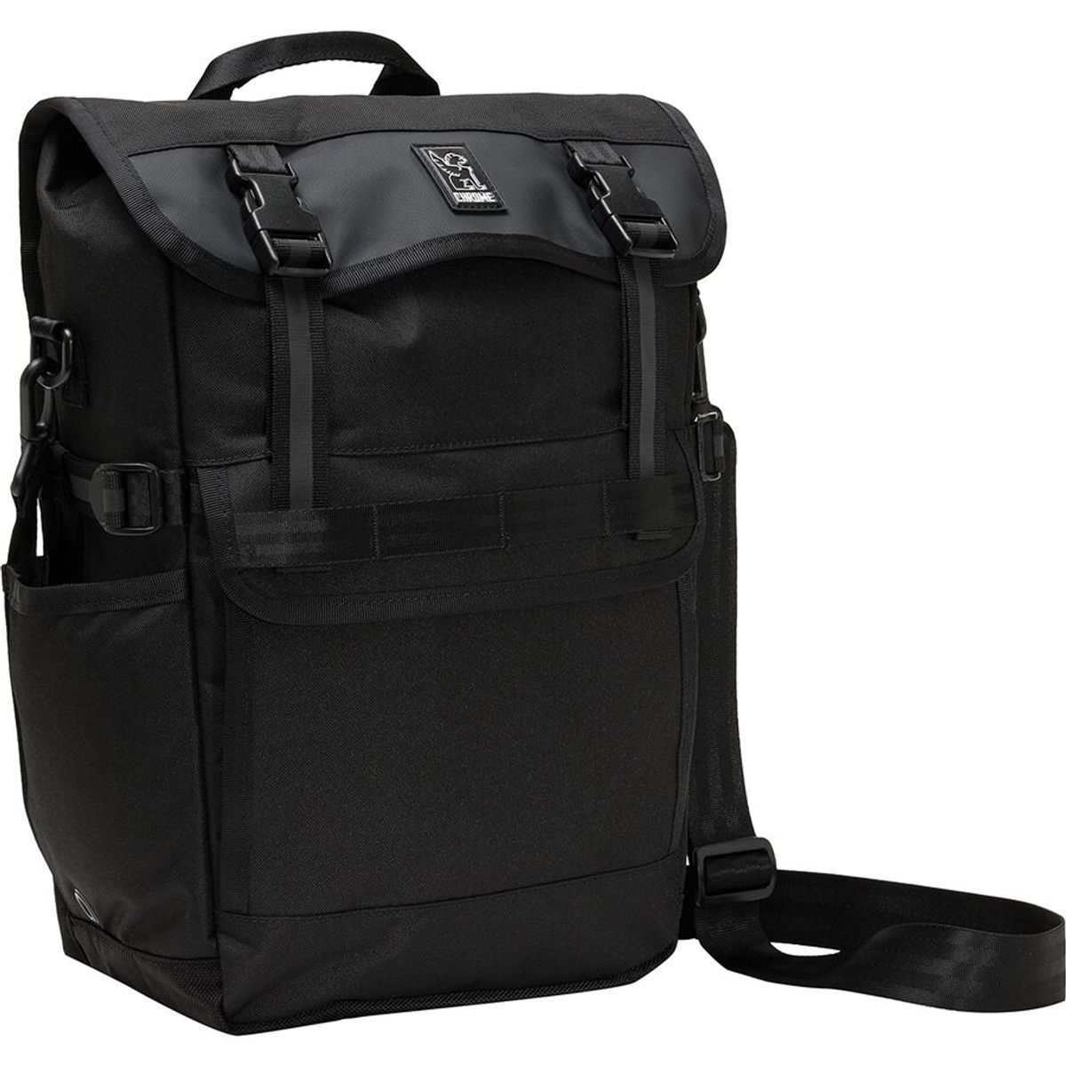 Chrome shop pannier backpack