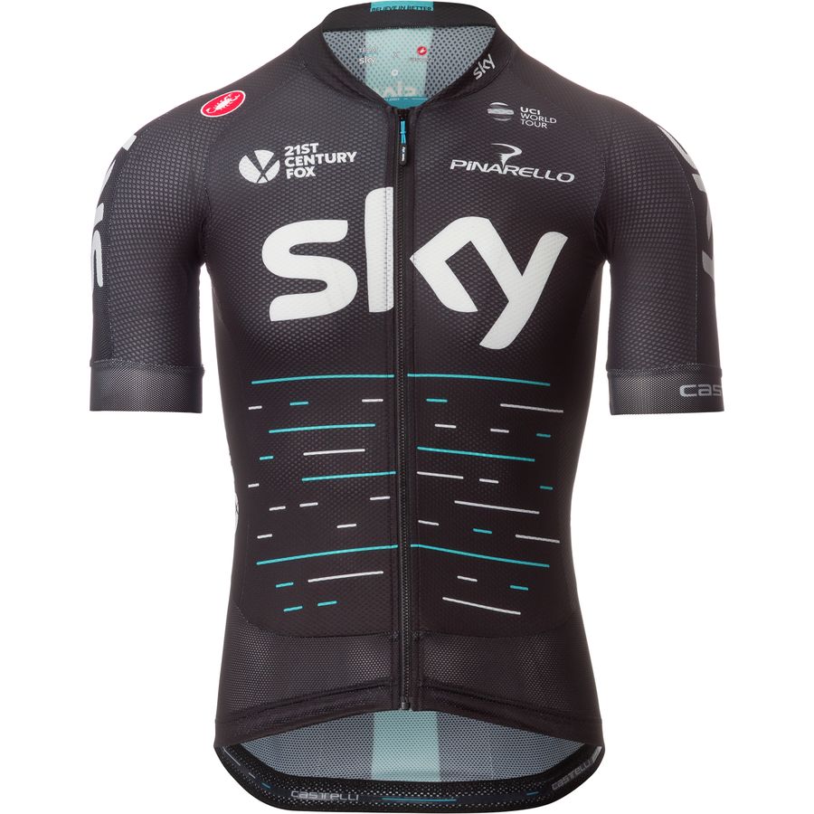 Team Sky サイクルジャージ M 黒 UCIワールドツアー Castelli Team Sky Aero Race 5.1 Full-Zip Jersey - Men's - Men