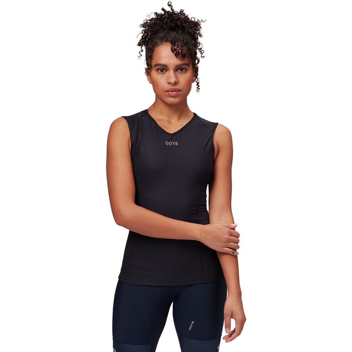 Long Jersey Camisole Top - Black - Ladies