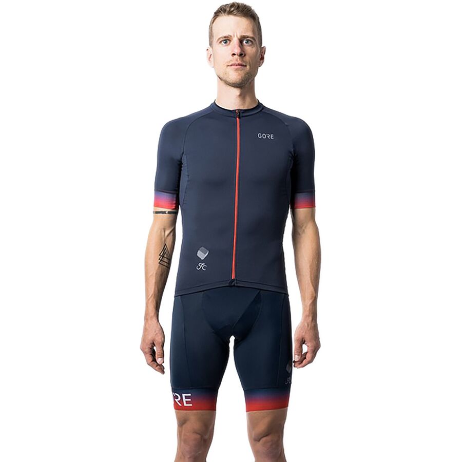 Gore Wear Men's Cancellara Jersey Orbit Blue Red - Small