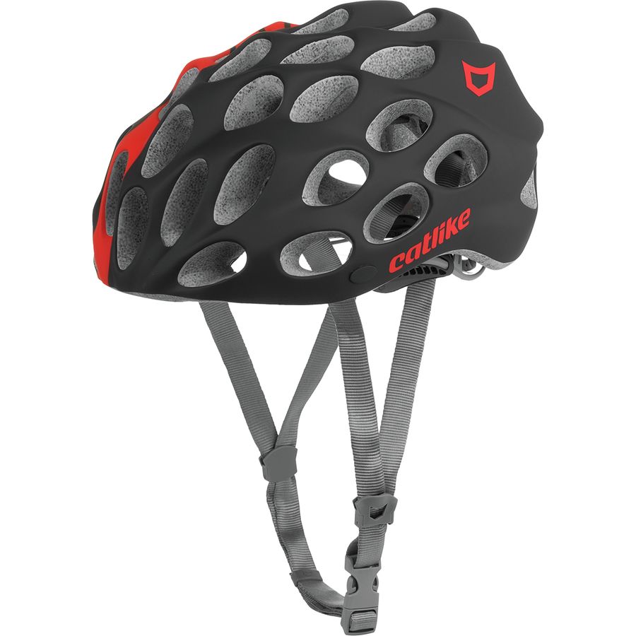 Catlike Whisper Bike Helmet Black Red, Small Ventilated No Visor 