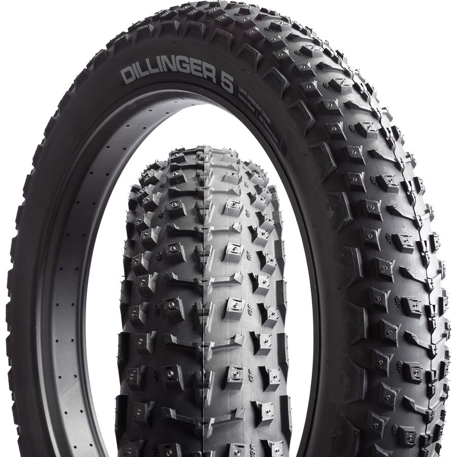 45NRTH Dillinger 5 Studded Fatbike Tubeless Tire - 26in - Components