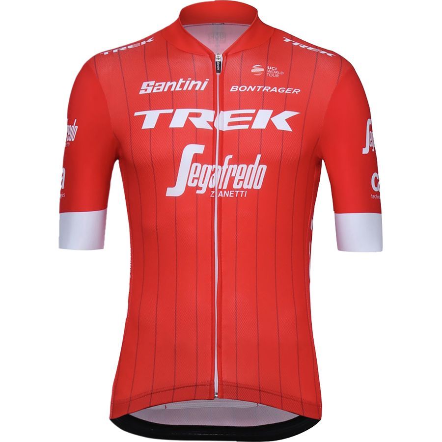 TREK Santini Segafredo 長袖 Sサイズ (赤/白) Santini Trek-Segafredo Pro Team Jersey - Men's - Men