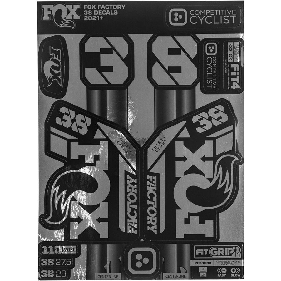 Stikrd Fox 38 2021+ Decal Kit - Components