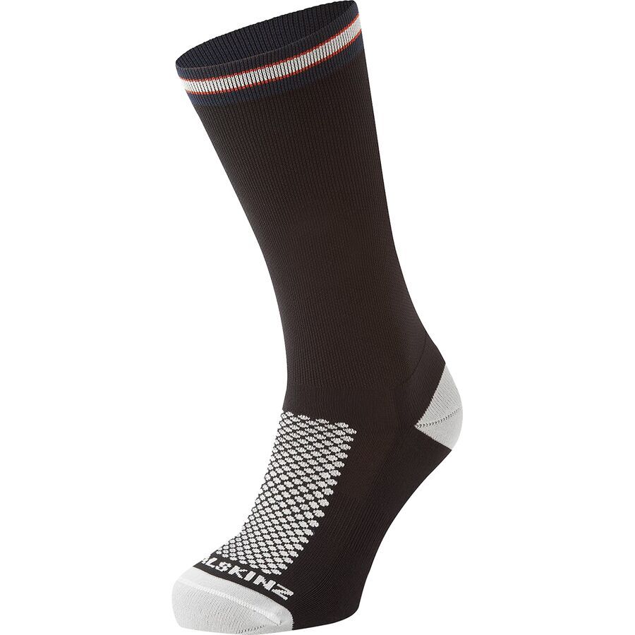 Naptime SOX-WHITE＆MUSTARD＆BLACK Ssize SealSkinz Caister Single Layer Mid Length Cycling Sock - Men