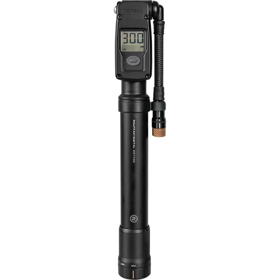 Topeak Mountain 2Stage Digital 2-IN-1 Tire Shock Mini Pump