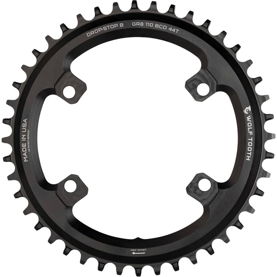 未使用 WolfTooth Drop-Stop B 42T SRAM 3bolt Wolf Tooth Components Drop Stop B Asymmetric 4-Bolt Shimano GRX