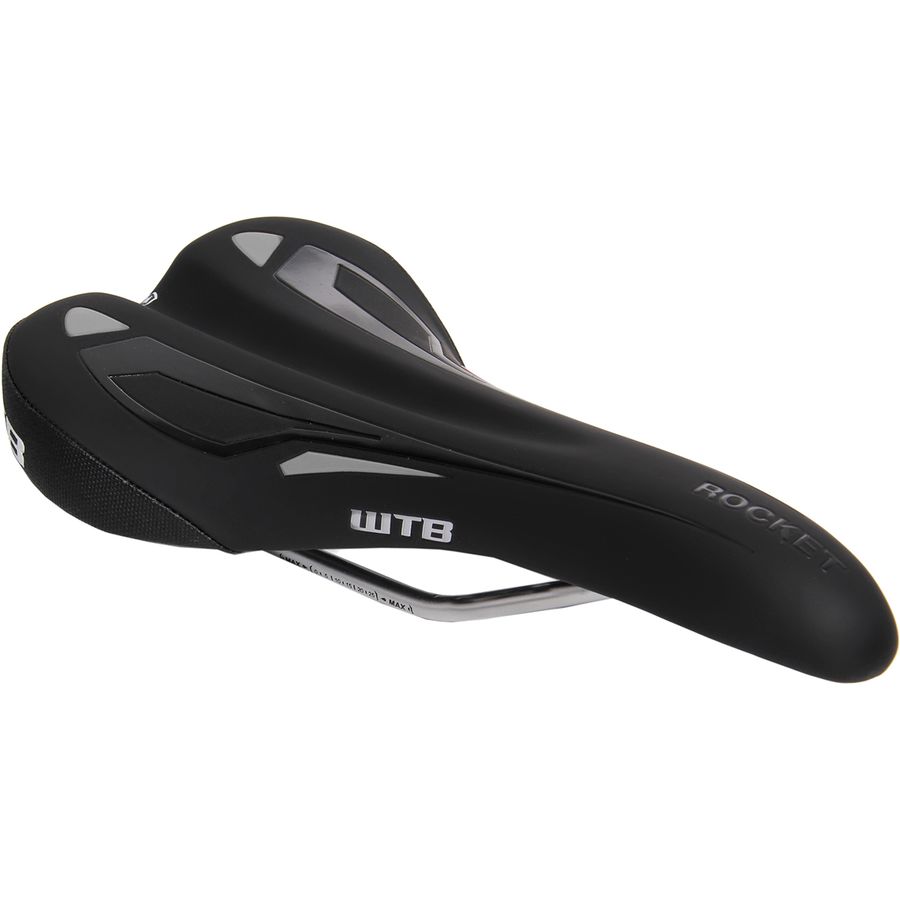 Selle Vélo WTB Rocket - Acier/noir, Rembourrage épais, Design Profilé