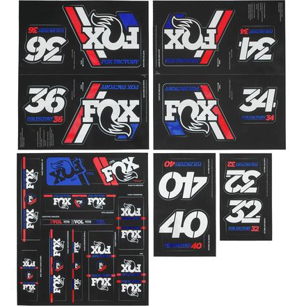 FOX 2009 F Series RL Fork Suspension Factory Decal Sticker Adhesive White Blue