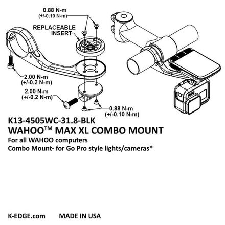 Support Vélo Out Front KREMORV Pour Wahoo Elemnt – Fixation Haut De Guidon – Compatible Bolt, Roam, Mini