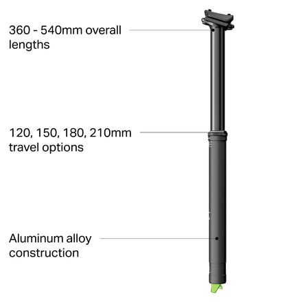 OneUp Components Dropper Post V2 Seatpost 190mm 210mm Travel 30.9 x 540mm 