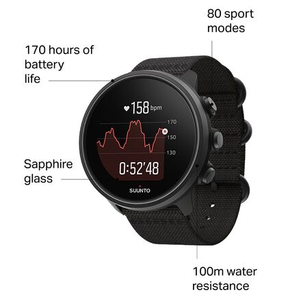 ラウンド用品・アクセサリー SUUNTO 9 BARO CHARCOAL BLACK TITANIUM Suunto 9 Baro Charcoal Black Titanium - ultra-endurance GPS