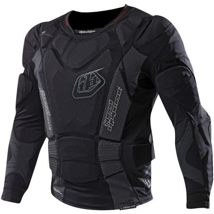 Troy Lee Designs 7855 Heavyweight Long-Sleeve Protection Shirt Solid Black 