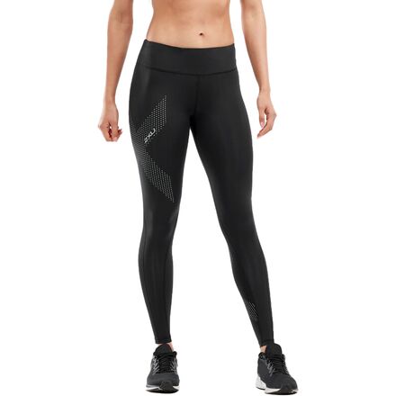  2XU Women's Mid-Rise Compression Tights, Navy/USA