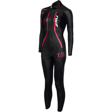2XU T:3ウェットスーツ ブラック/レッド 2XU T:3 Team Women's Wetsuit - Women
