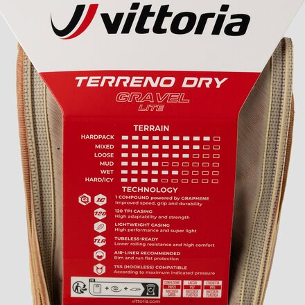 Vittoria Terreno Dry G2.0 TLR Tubeless Tire - Components