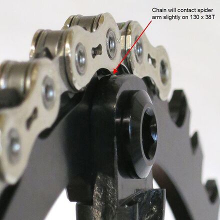 Wolf Tooth Drop Stop Elliptical Chainring - 42T, 110 BCD 5-Bolt, For SRAM Flattop & 9-12 Speed Chains