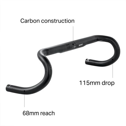 Whisky Parts Co. No.9 12F Carbon Drop Bar - Components